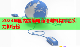 2023年國內(nèi)跨境電商培訓機構綜合實力排行榜